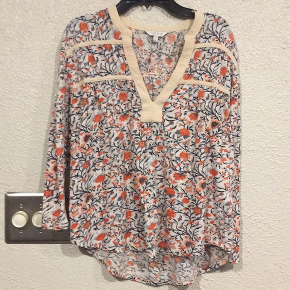 2/$40 Lucky Brand Floral Printed Peasant Knit Top - Picture 5 of 12